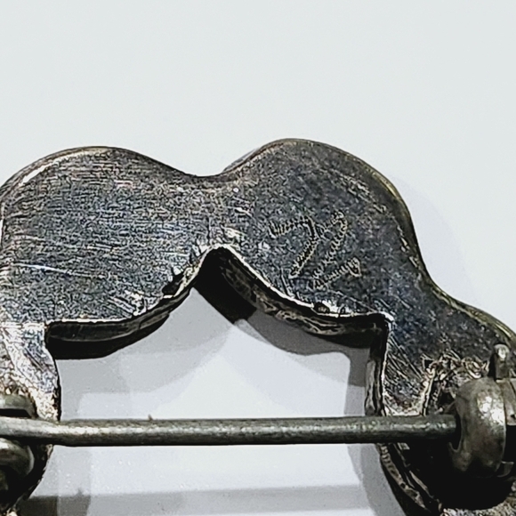 Zuni Turquoise Petit Point and Silver Pin, Pendant 1930s- 1940s - Picture 6 of 7